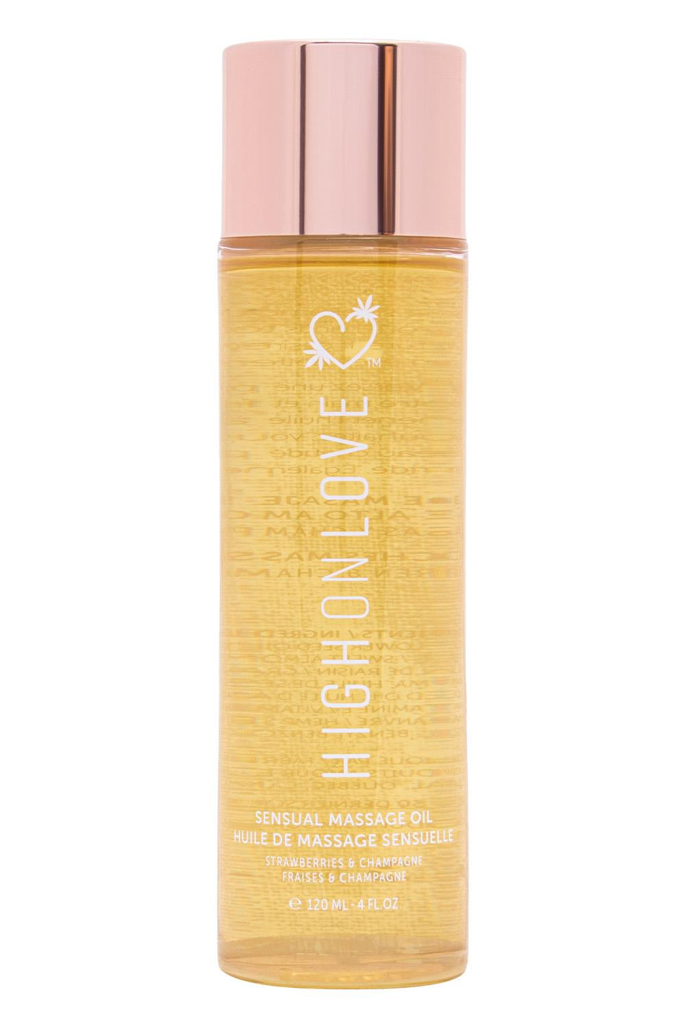 HighOnLove Strawberry & Champagne Massageolja