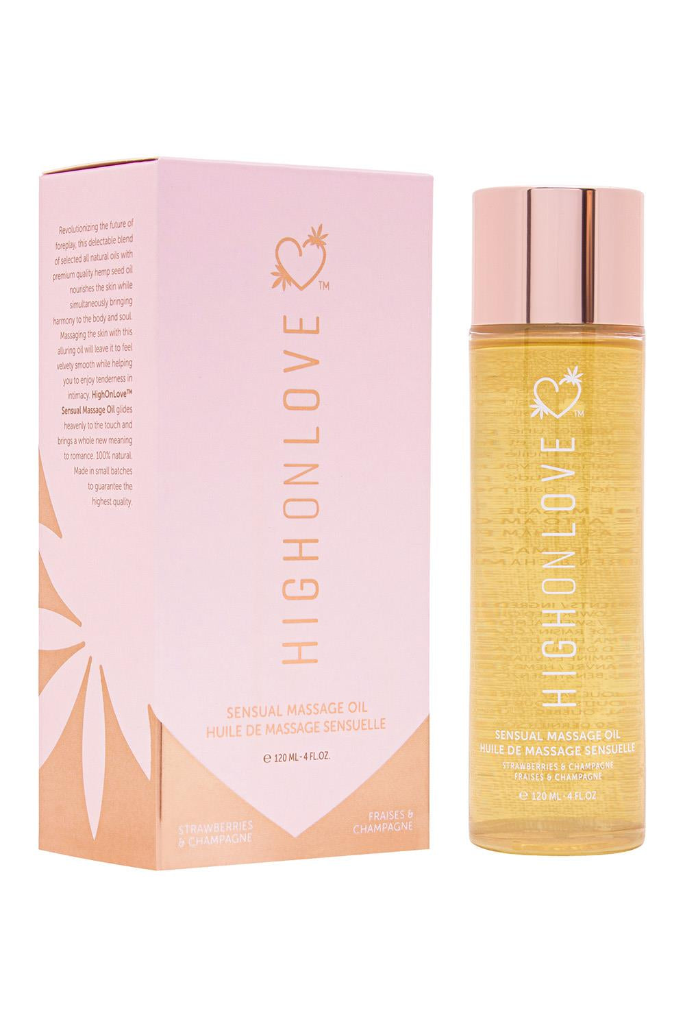 HighOnLove Strawberry & Champagne Massageolja